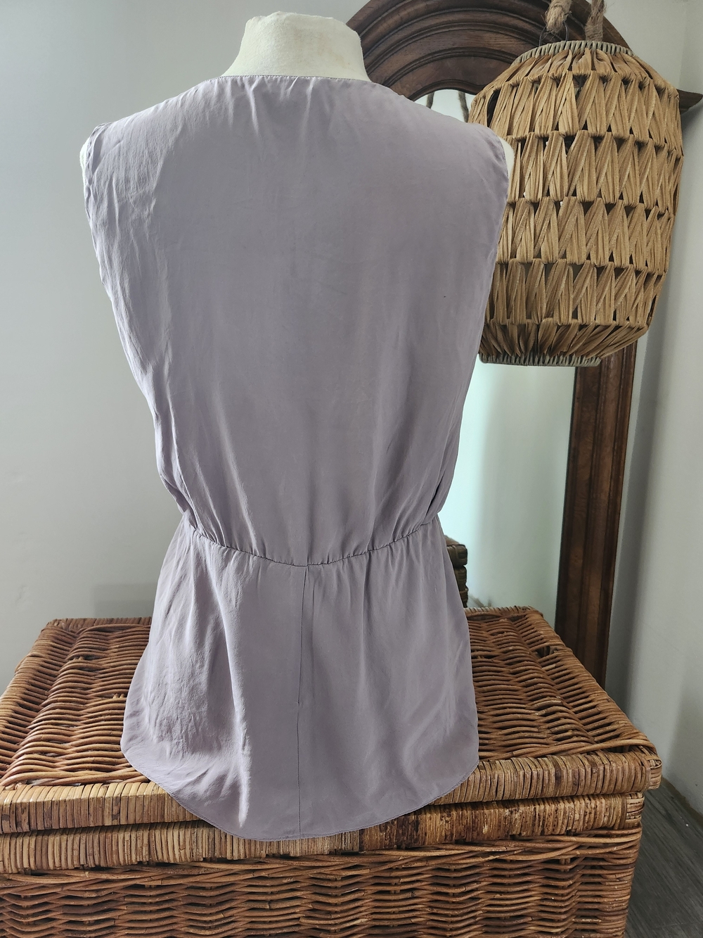 Babaton Lilac Silk Tank - Picture 2 of 4
